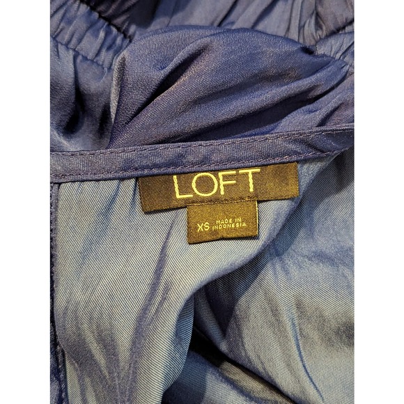 loft comfy romper shorts royal blue sleeveless womens extra small xs - Picture 5 of 8